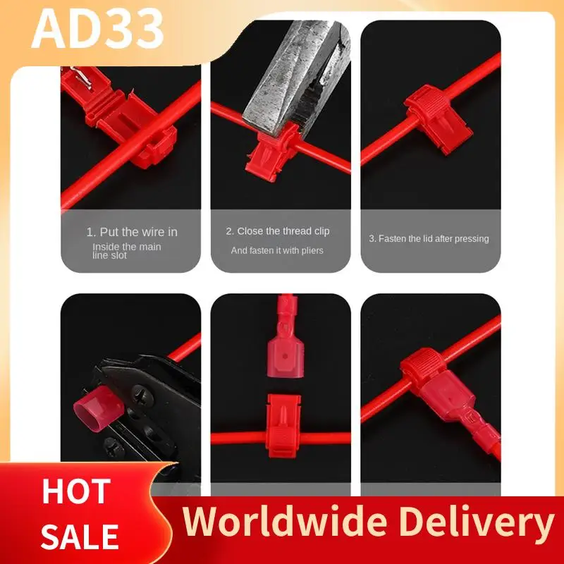 

Top Deals 120 Pcs/60 Pairs Quick Splice Wire Terminals T-Tap Self-Stripping With Nylon Fully Insulated Male Quick Disconnects
