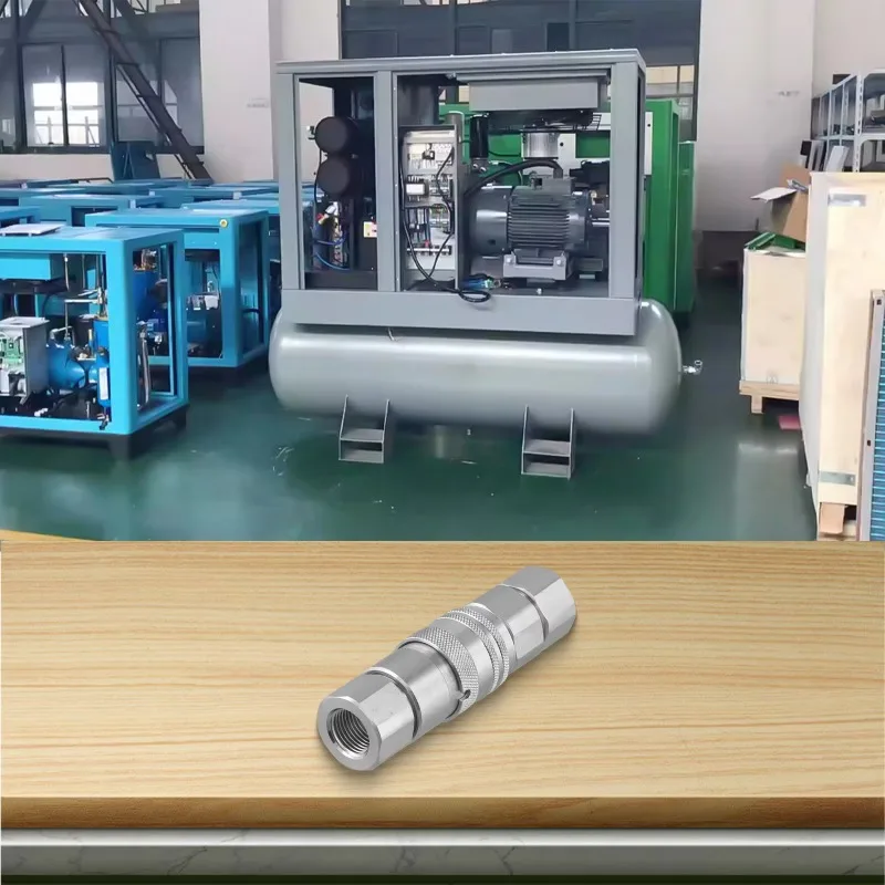 Quick Coupling Hydraulic Connector Set Designed for Mobile and Agricultural Equipment Compatible with Multiple NPT Sizes