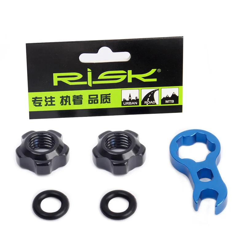 

New Road Bicycle Valve Nut with Washer 2 Valve Cap Set MTB Road Bike Presta Tire Valve Fixed Nut Cycling Protection Accessories