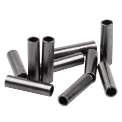 300PCS Copper Fishing Crimp Sleeve Single Barrel Crimping Loop Sleeve Fishing Line Tube Connectors Leader rig tackle