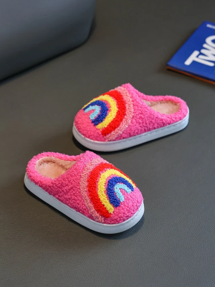 شباشب قطنية لطيفة بألوان قوس قزح للنساء شباشب قطنية متفجرة للمنزل الداخلي #5