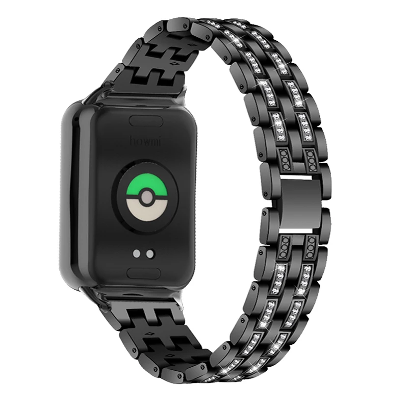 الماس حزام ل Xiaomi Mi الفرقة 9 برو سوار معدني Correas reloj ل Redmi ساعة 4 حزام الساعات ل xiaomi الفرقة 8 برو معصمه