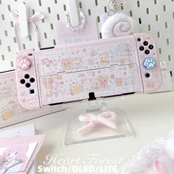 Original Design Rilakkuma Cute Pink Switch Protective Shell Oled Soft Shell Ns Sister Lite Protective Shell Anime Cute Girl Gift