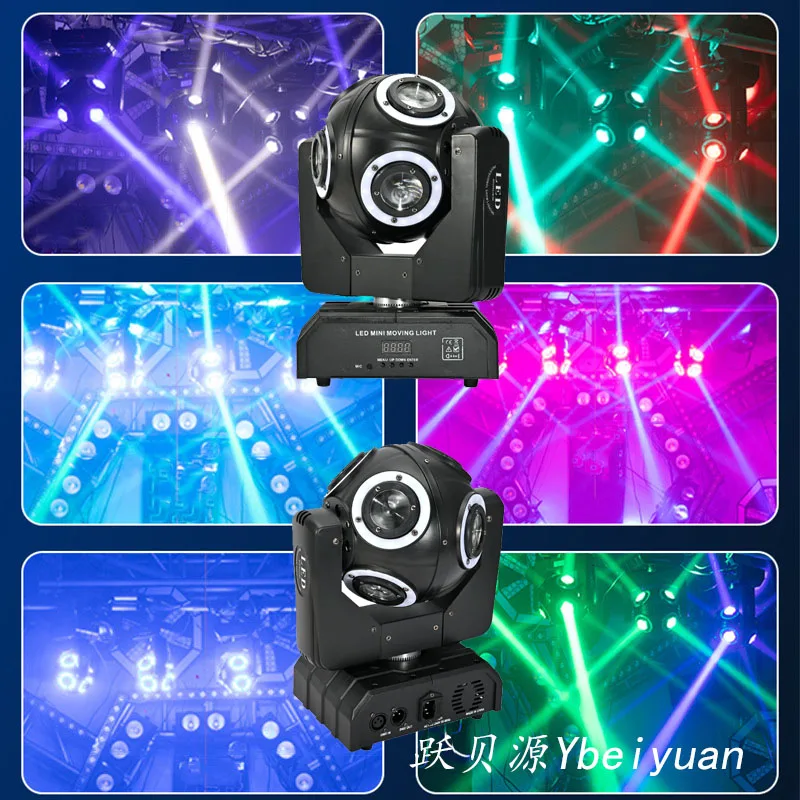 

LED 120W Moving Head 8x10W Beam Light with Halo RGBW 4in1 LED DJ Stage Tilt scan 360° Rotation DMX 512 Disco Bar Dj