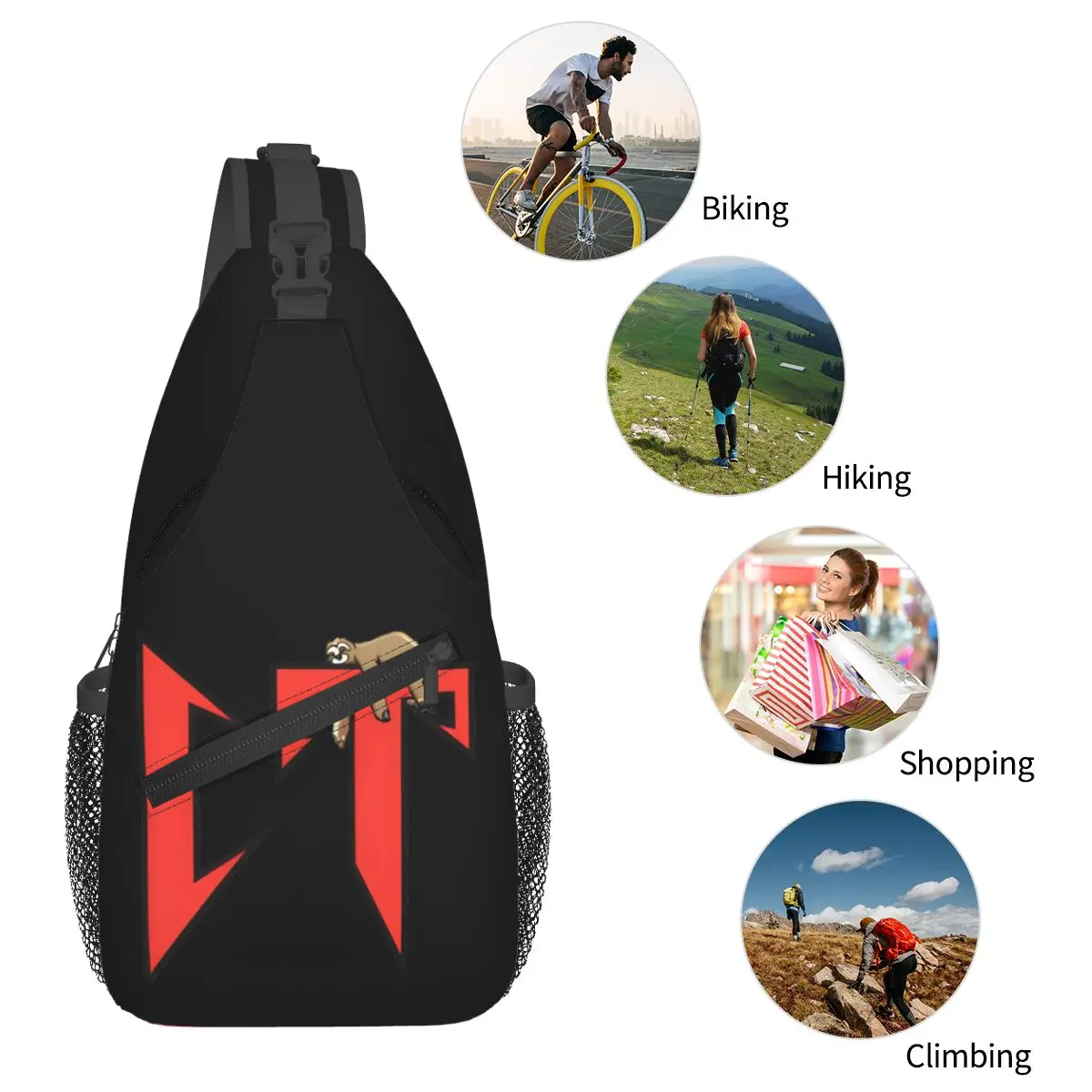 Natanael Cano CT Corridos Tumbas Small Sling Bag Chest Crossbody Shoulder Sling Backpack Outdoor Sports Daypacks Men Women Pack