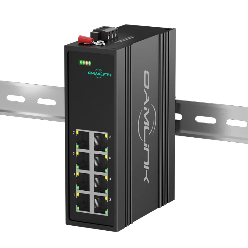 Industrial 8-Port Megabit DIN-Rail PoE Ethernet Switch Unmanaged Plug and Play