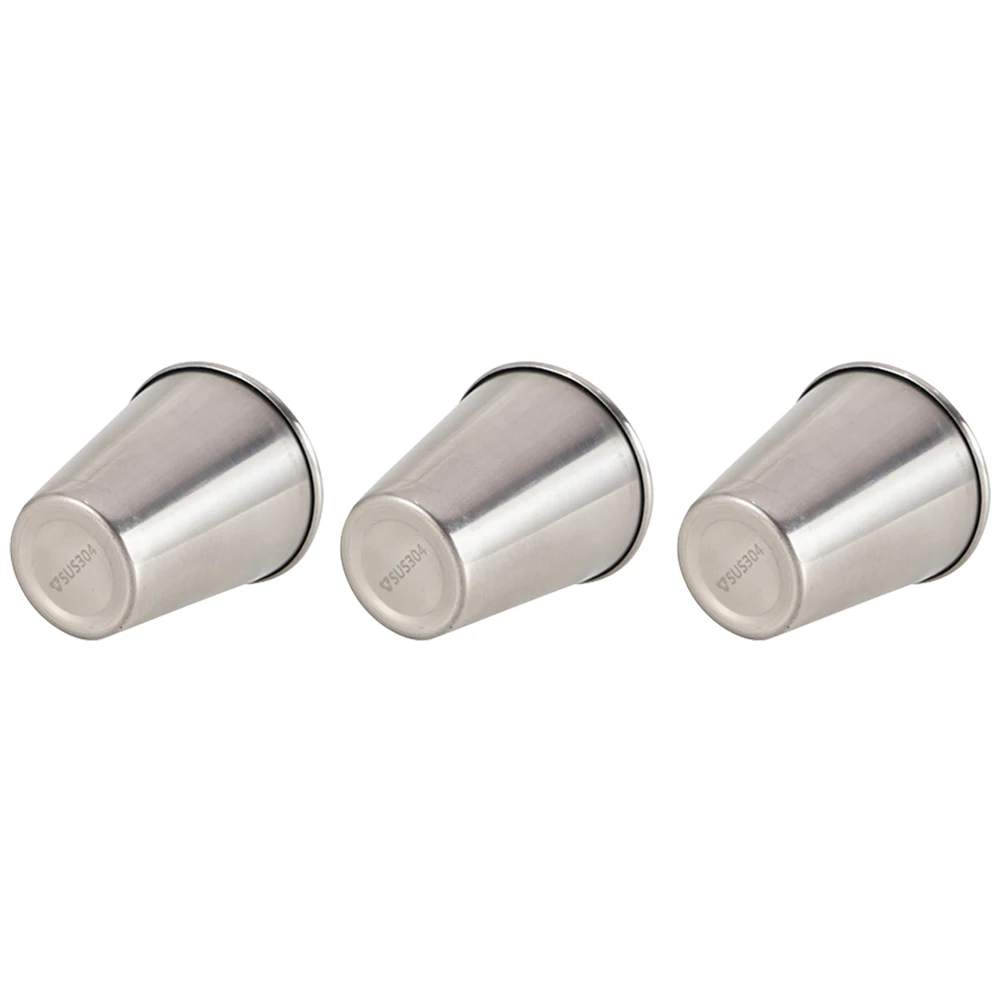 

1 set 1 Set Stainless Steel Wine Glass Reusable Mug For Camping Bbq Picnic Outdoor Portable Cup Water Beer Juice Soda Tumbler