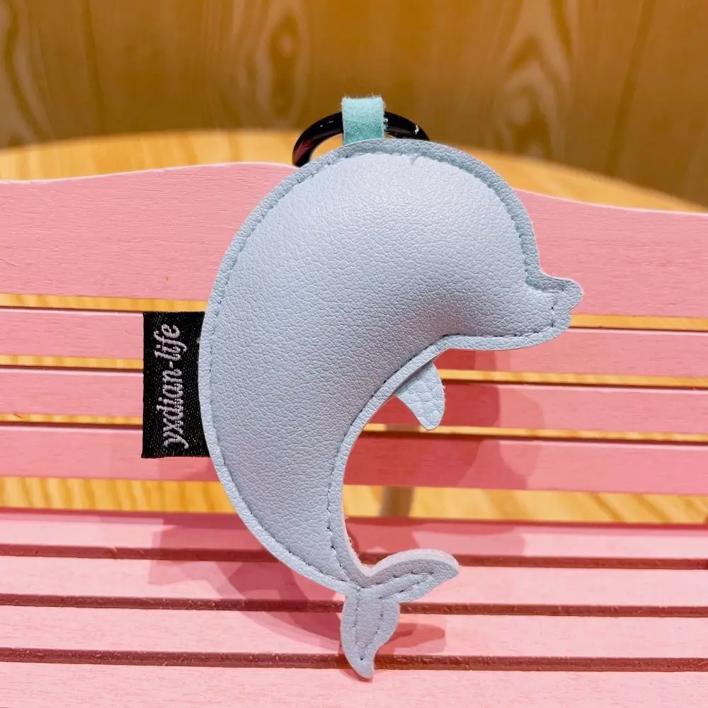 

Fashion PU Leather Dolphin Keychain Ocean Animal Whale Dolphin Pendant Shark Birthday Gifts Car Keyring Students