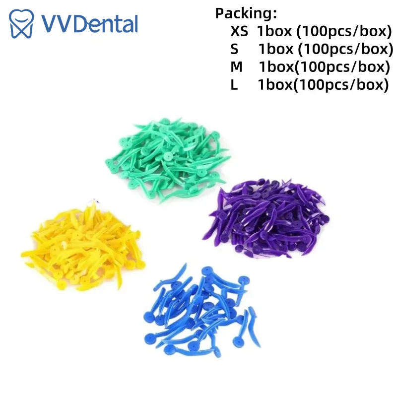 

100Pcs/Box Disposable Dental Wedges Tooth Gap Wedge with End Circular Holes Plastic Dentist Oral Care Accessories 4Sizes