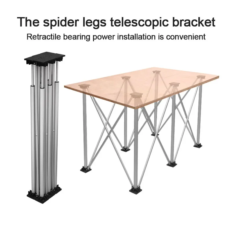 Banco de trabajo portátil de aleación de aluminio, soporte telescópico rápido de 4/6 patas, mesa plegable multifuncional, aplicable al