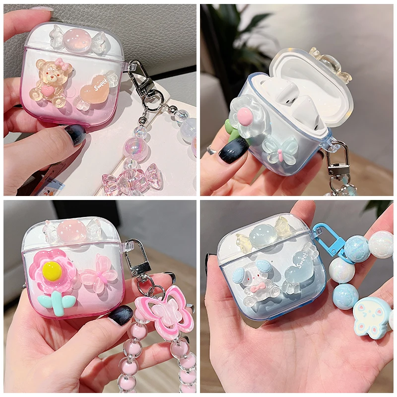 Fashion DIY LP40 Cover for Lenovo LP40S Case Cute Decor for Thinkplus Livepods Funda Earphone LP40 PRO Cover Funda with Pendant