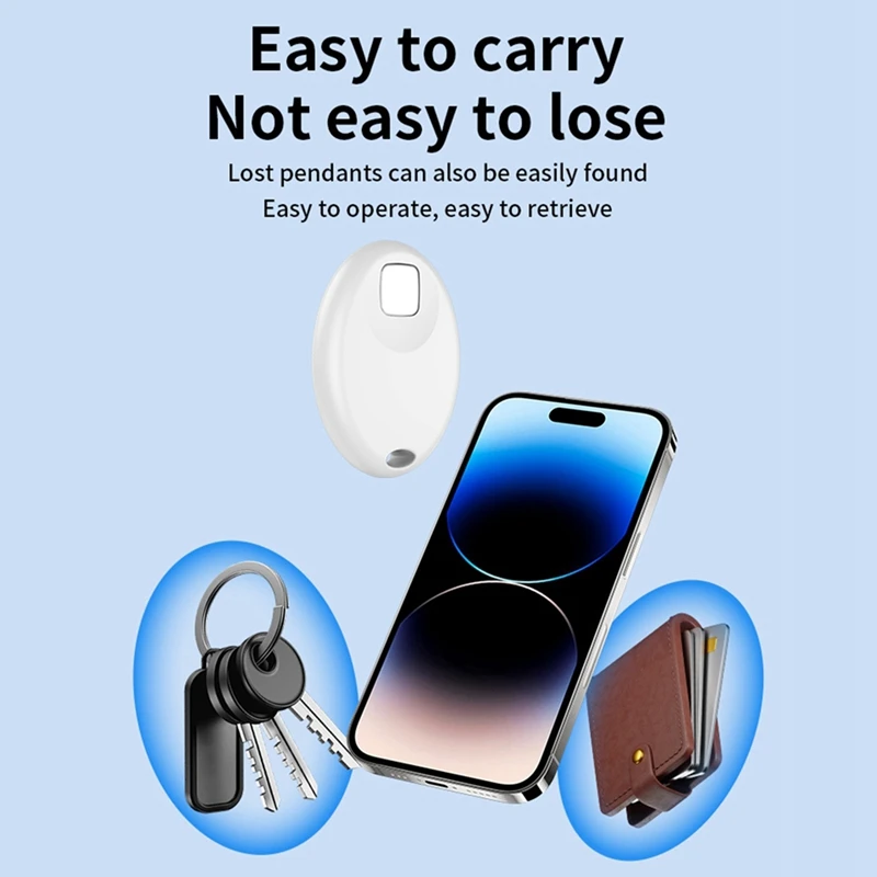 Bluetooth локатор для отслеживания домашних животных, умный искатель предотвращения потерь для поиска My Airtag Apple, устройство против потери, кремово-белый