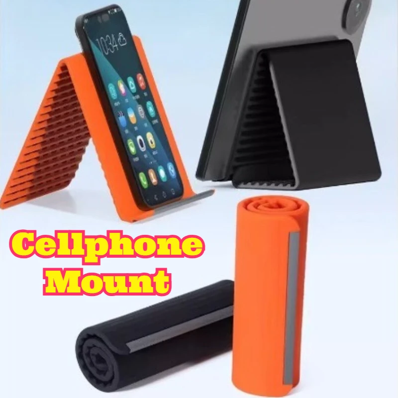 

Universal Silicone Phone Stand Foldable Flexible Tablet Holder Multifunction Lazy Bracket Live Streaming Video Viewing Mount New