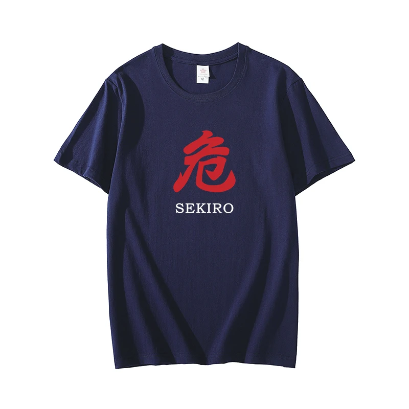 Sekiro funny text High Qualtity Oversized Heavy T-shirt for Men Short Sleeve 100% Cotton Tee Cotton Solid Color  Leisure