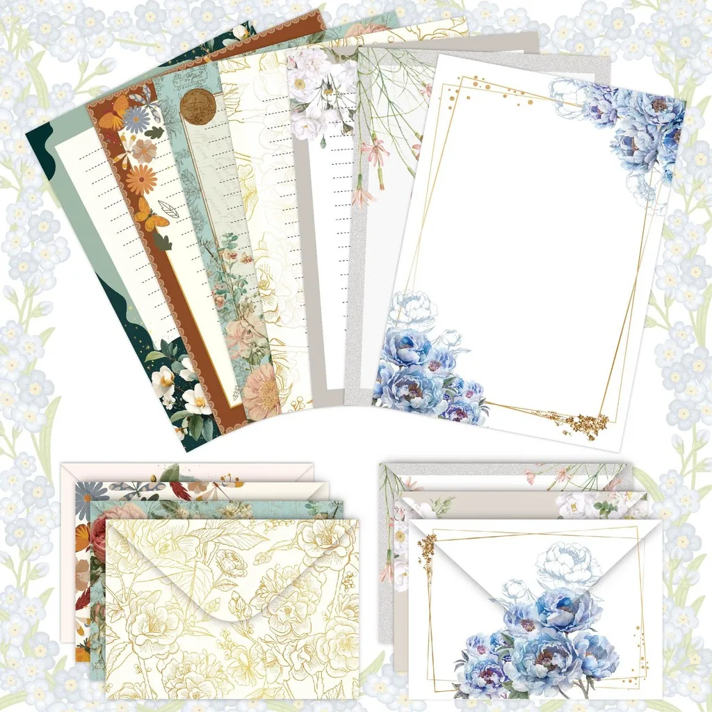 Vintage Stationery Set Decorative Letter Writing Set Decorative Envelopes Floral Floral Letter Paper Set For Weddings Mother's
