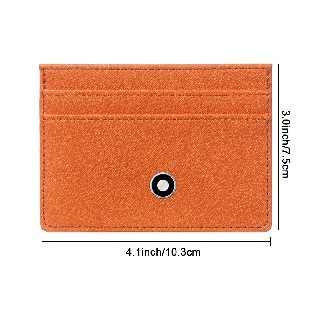 Minimalist Women Men Leather Slim Wallets Coin Purse Business Sle ID Card Holder Double Side Cards Storage Wallet High Quality - view 6