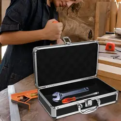 Maletín de aluminio Miss Lockbox para hombres, caja de herramientas, espuma dura, perla, algodón, transporte