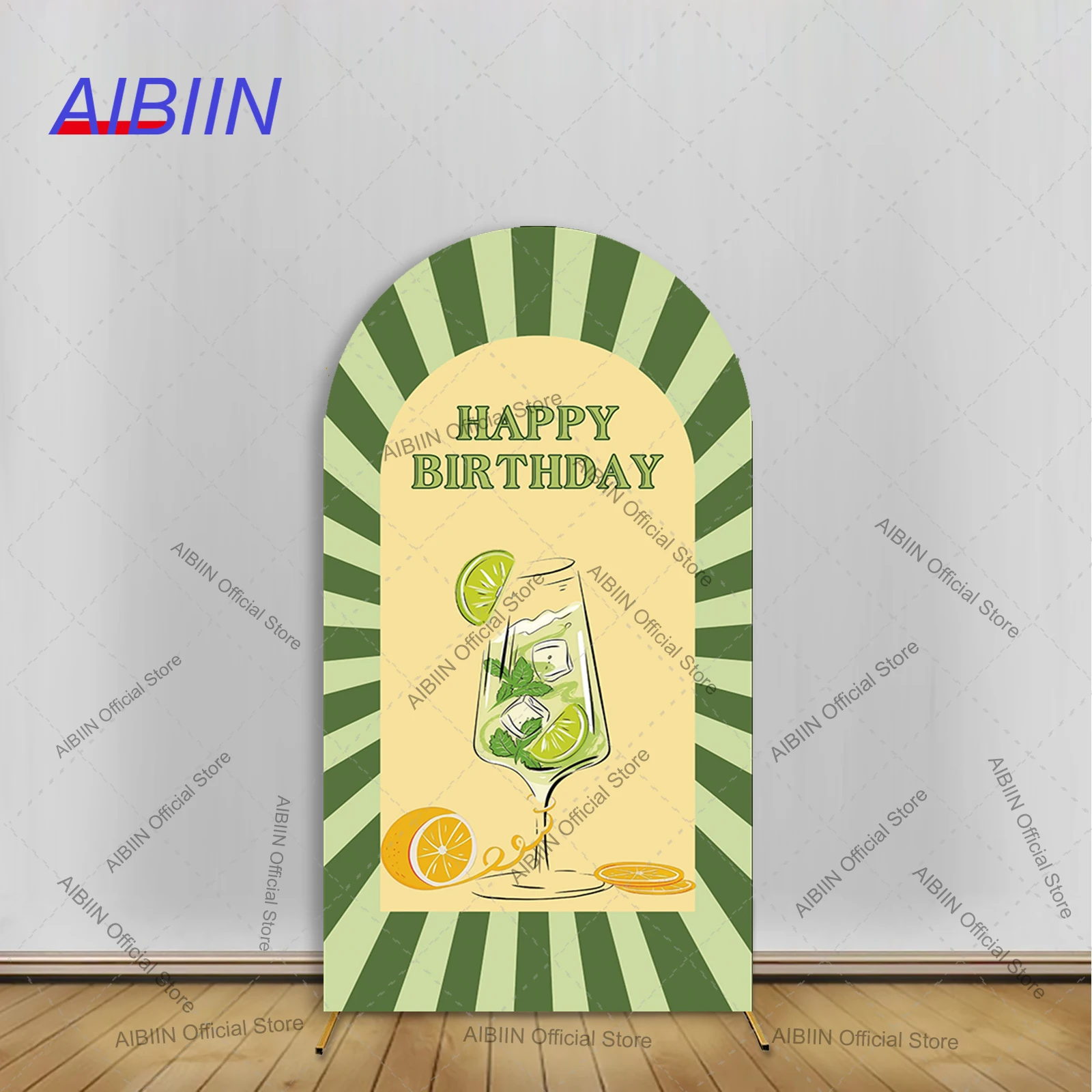 Lemon Goblet Arch Backdrop Cover Kids Adult Happy Birthday Party Baby Shower Flower Butterfly Decoration Photo Background