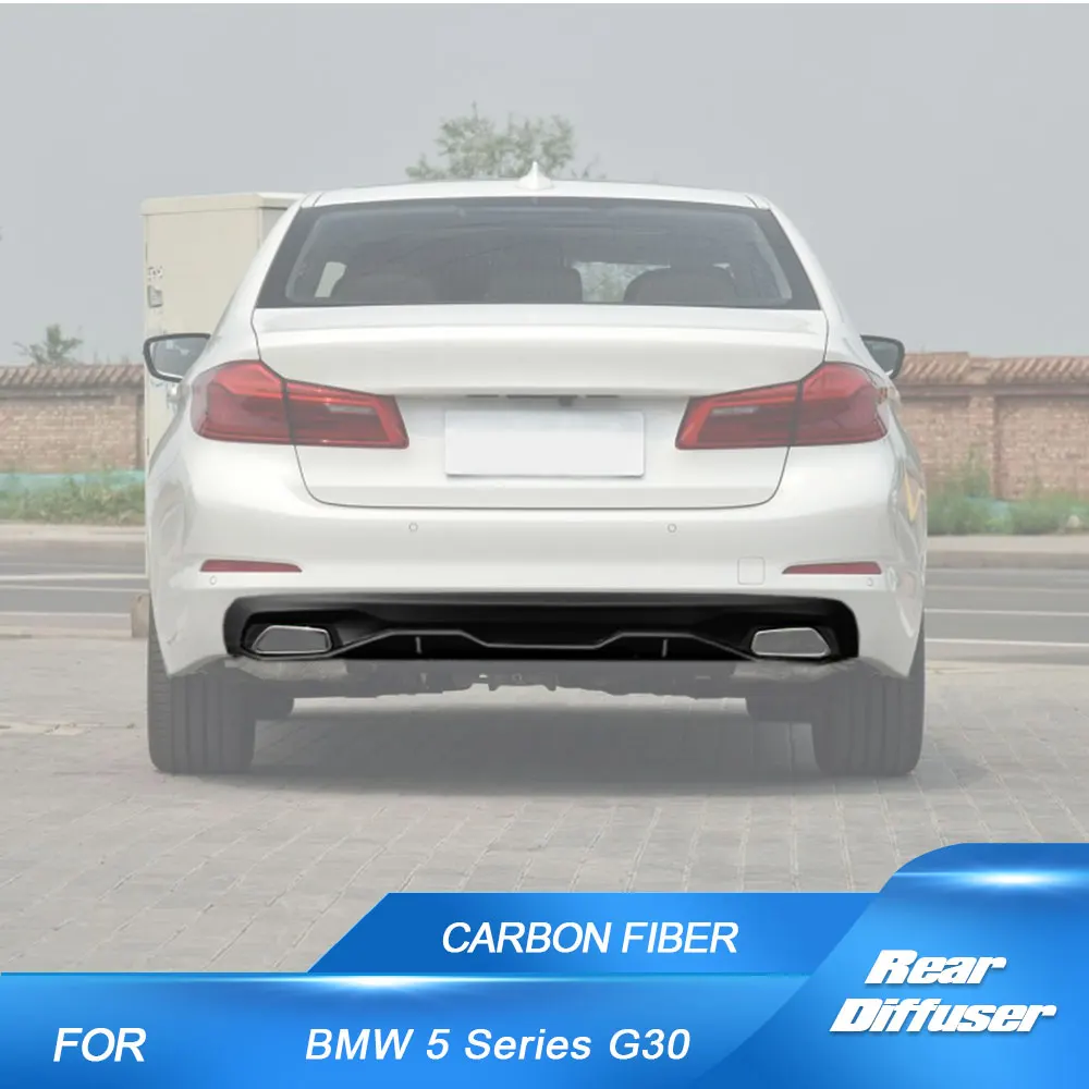 

Carbon/FRP Rear Diffuser Spoiler Lip for BMW 5 Series G30 Standard Sedan 4 Door 530i 540i 2017-18 Dual Exhaust One Outlet
