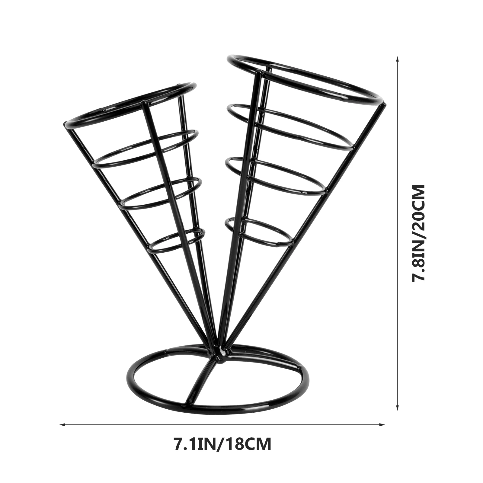

1pc Stainless Steel French Fries Stand Cone Shaped Food Holder Serving Rack For Home Restaurant Party Outdoor Event Appetizer