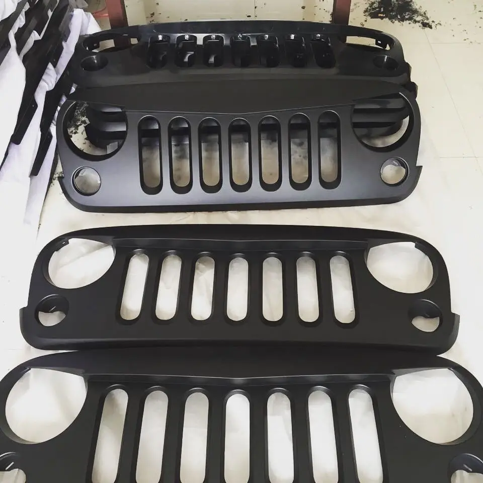

Black Front Grill Car Grille Front Grille Covers Mesh Grill For Jeep Wrangler JK 2007-2017 J034 LantSun