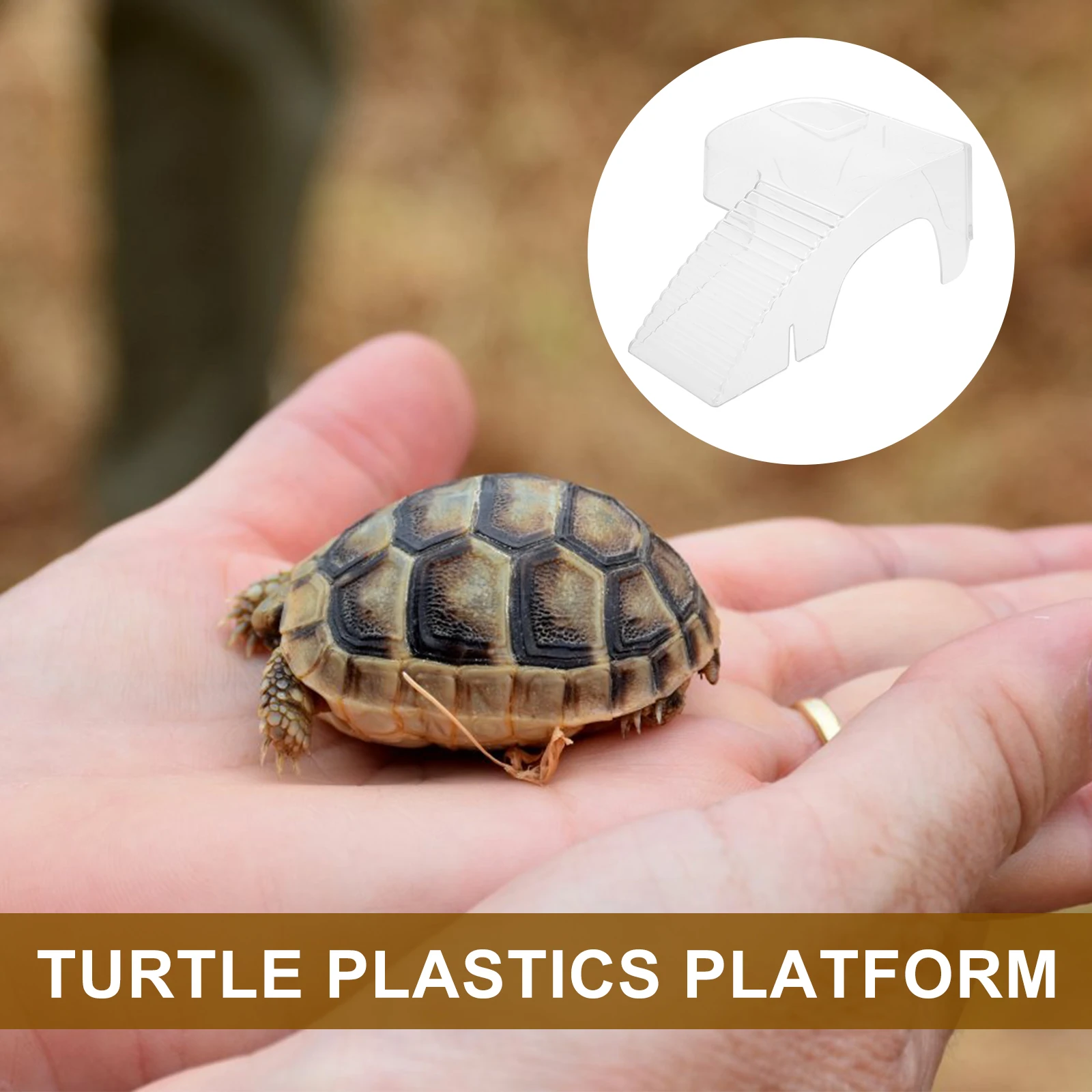 

2Pcs Turtle Ladder Basking Platform Stable Plastic Ramp Reptile Resting Climbing Platform Turtle Tank Aquarium Decoration