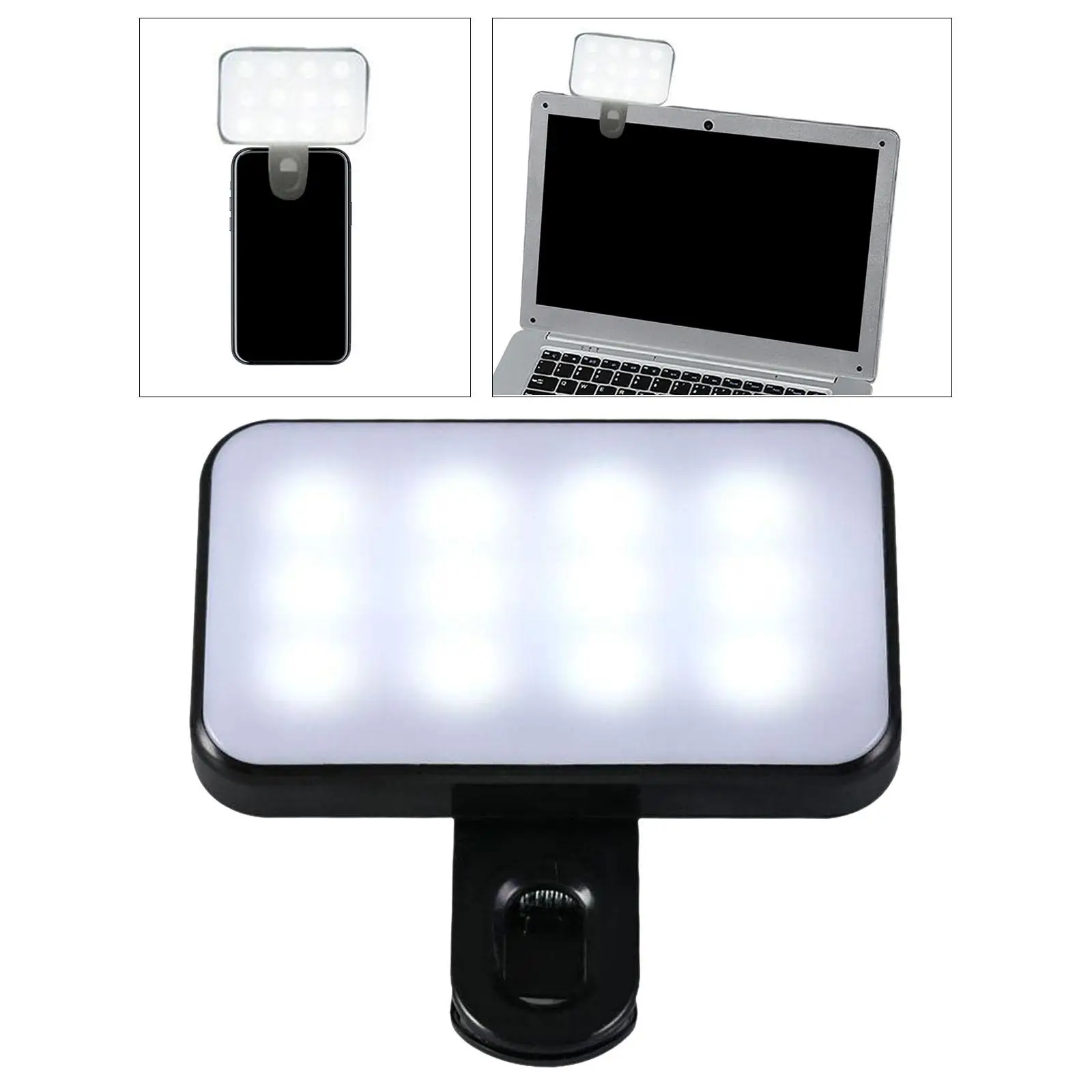 Lampu LED swafoto cahaya pengisi untuk laptop ponsel konferensi Video