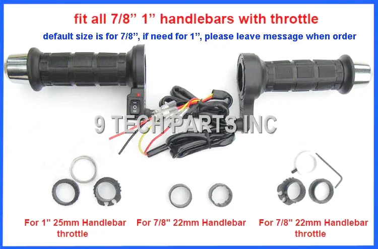 ユニバーサル加熱モーターサイクルハンドルバー,7/8 \
