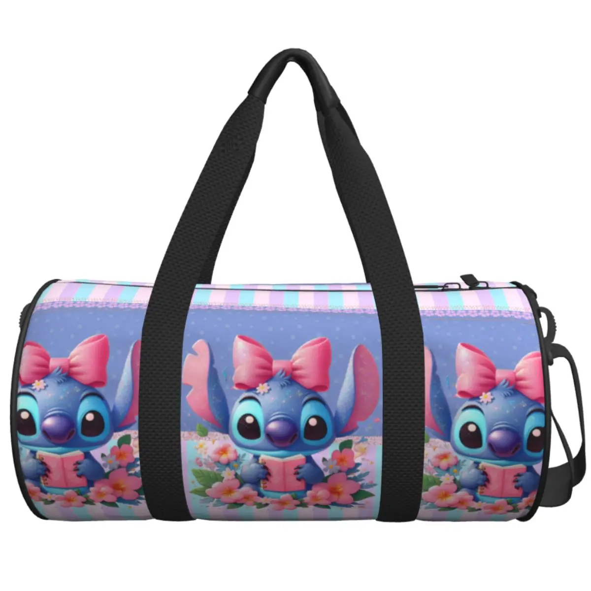 

Cartoon Stitch Print Travel Bag Training Gym Bag Men's Custom Large Cute Sports Fitness BagsWeekend Handbags