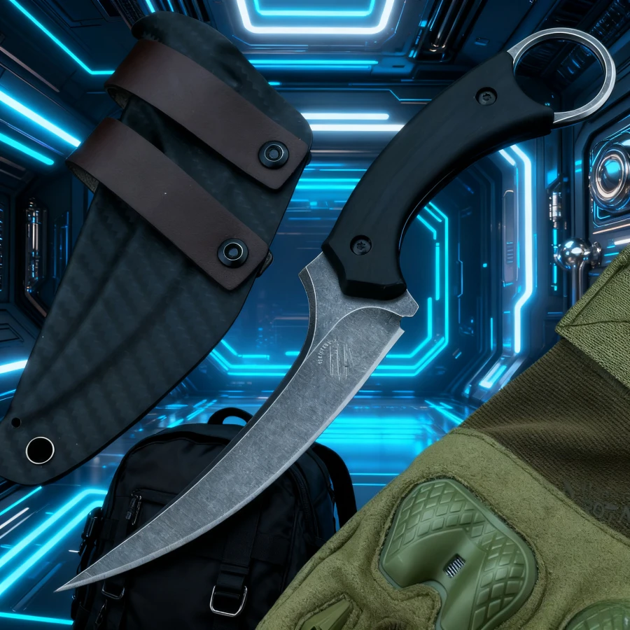 

1 шт. тактический прямой нож с лезвием 7Cr13MoV, черная ручка G10, незаменимый предмет для кемпинга на открытом воздухе, практичный нож для резки