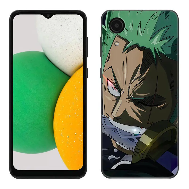 O-One Piece Roronoa Zoro Phone Case For Samsung Galaxy A01 A03 Core A04 A20 E A02 A05 A21 A30 A50 S A40 A41 A6 A8 A7 2018 Cover