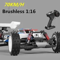4WD RC Car 70KM/H High Speed Drift Brushless Car Truck 1:16 Brushless RC Racing Car Full Scale Rc Car Drift Buggy Off Load Toys