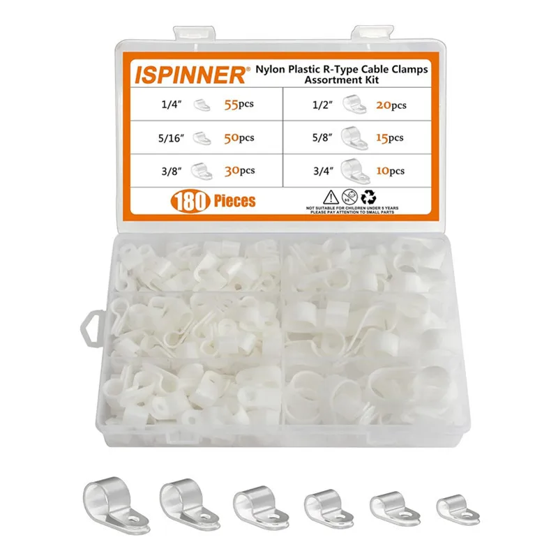 180pcs/Boxed nylonRNylon cable clamp, wire organizer, cable clamp