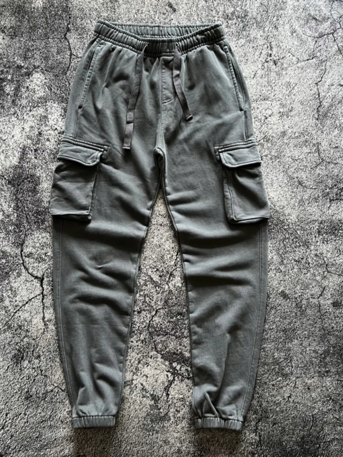 

Retro American Work Pants with kets Waed Loose Dstring Men's Color Sweatpants Casual Comfortable Cotton Trousers