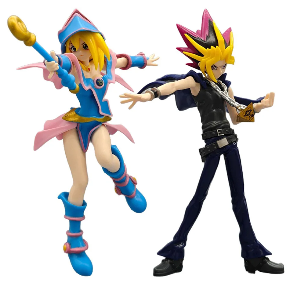 Yu-Gi-Oh! Links de combustible Yami Yugi Muto chica mago negro Mana 21CM PVC modelo de figuras de acción Anime modelo de dibujos animados juguete para regalo