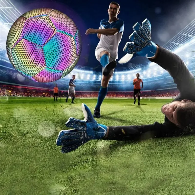 A18E-Glow In Dark Football Luminous Soccer Balls Night Glowing Reflective Footballs Outdoor Light Up Gifts For Boy