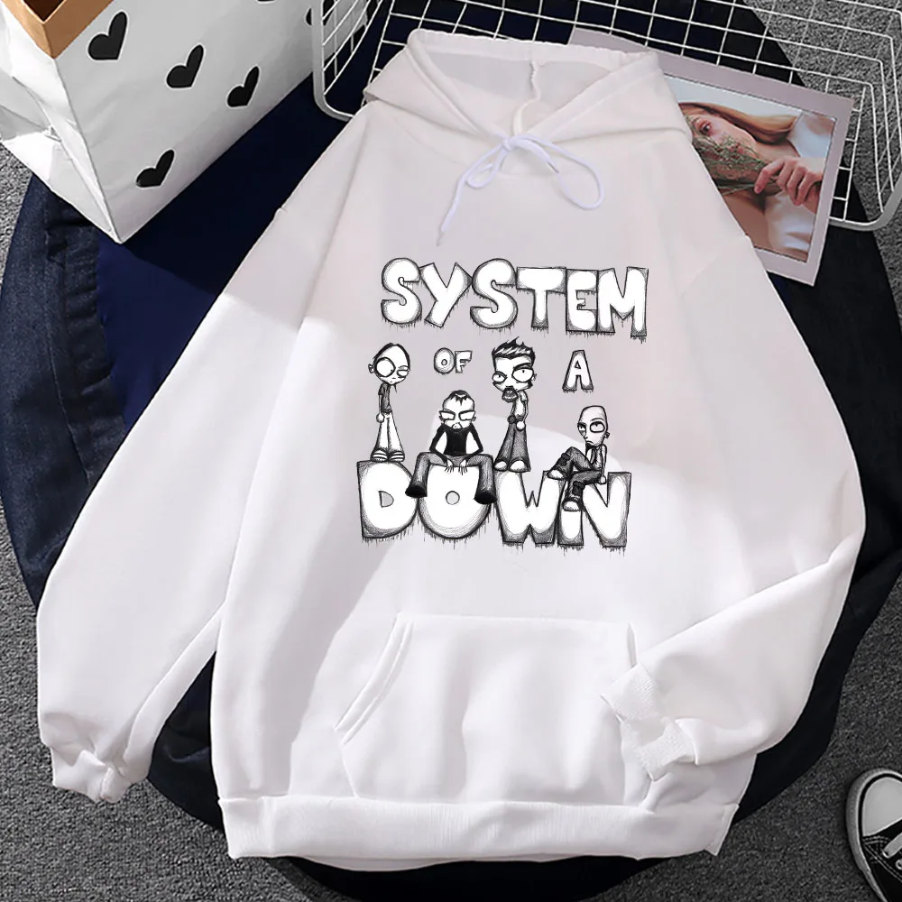 System eines Daunen-Sweatshirts vorherrschende Street Grunge Männer/Frauen Hoodie Winter Fleece Kleidung übergroße Sudadera O-Neck Pullover