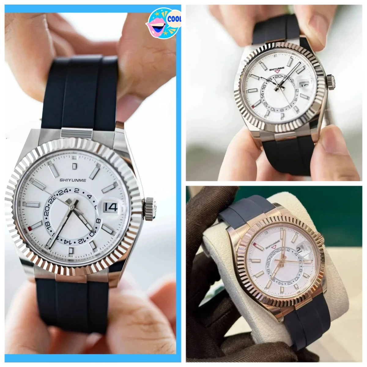 

A186 Store 904 Sport Automatic Mechanical Calendar Unisex Watch Fully Functional Inner Calendar Rotatable Stainless Steel