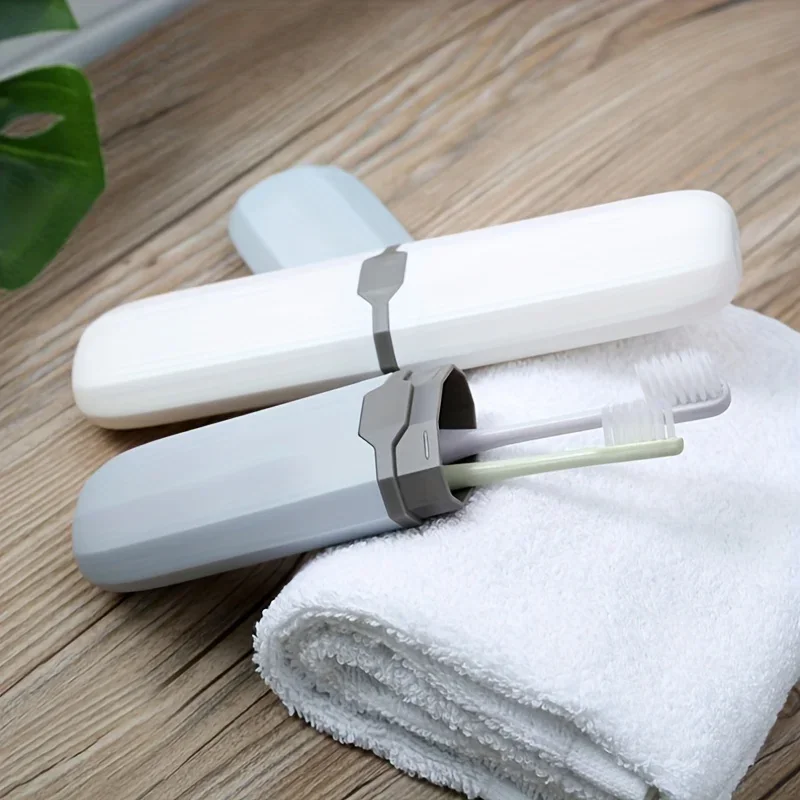 Multifunctional Portable Travel Toothbrush Storage Container Box, Toothbrush Carrying Box For Trip Home School Business Camp image 3