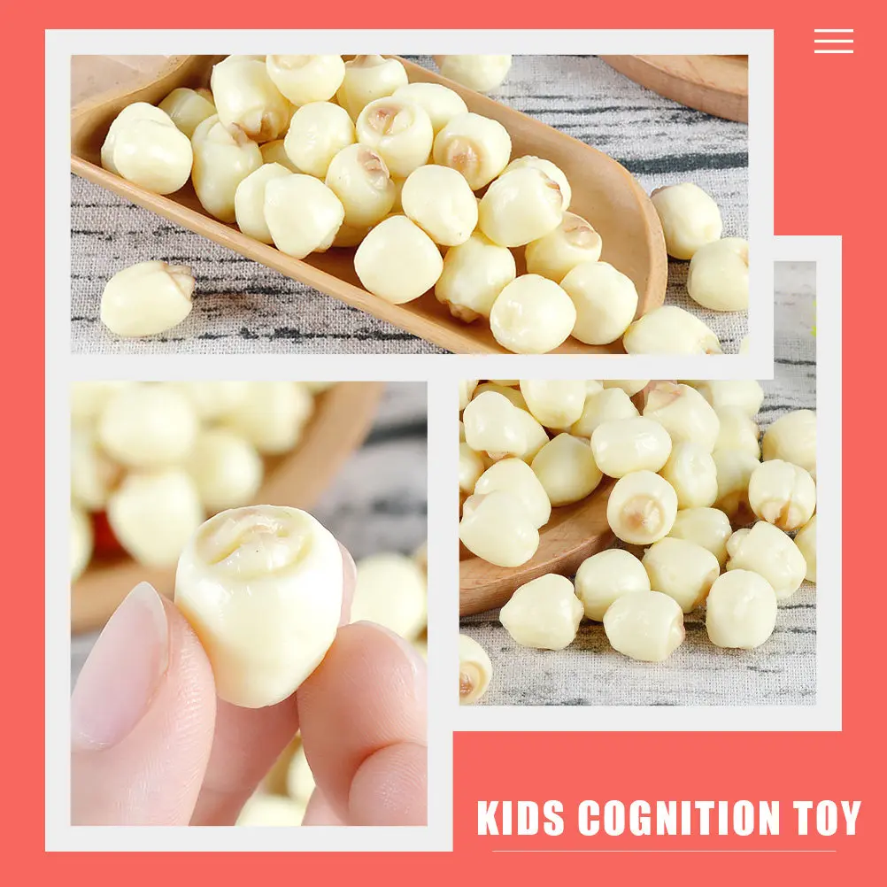 

30 шт. Искусственные семена лотоса, высокореалистичные, для декора еды, миниатюрные, легкие, реквизит для миниатюрных домиков, настольного декора, украшения дома, подарок