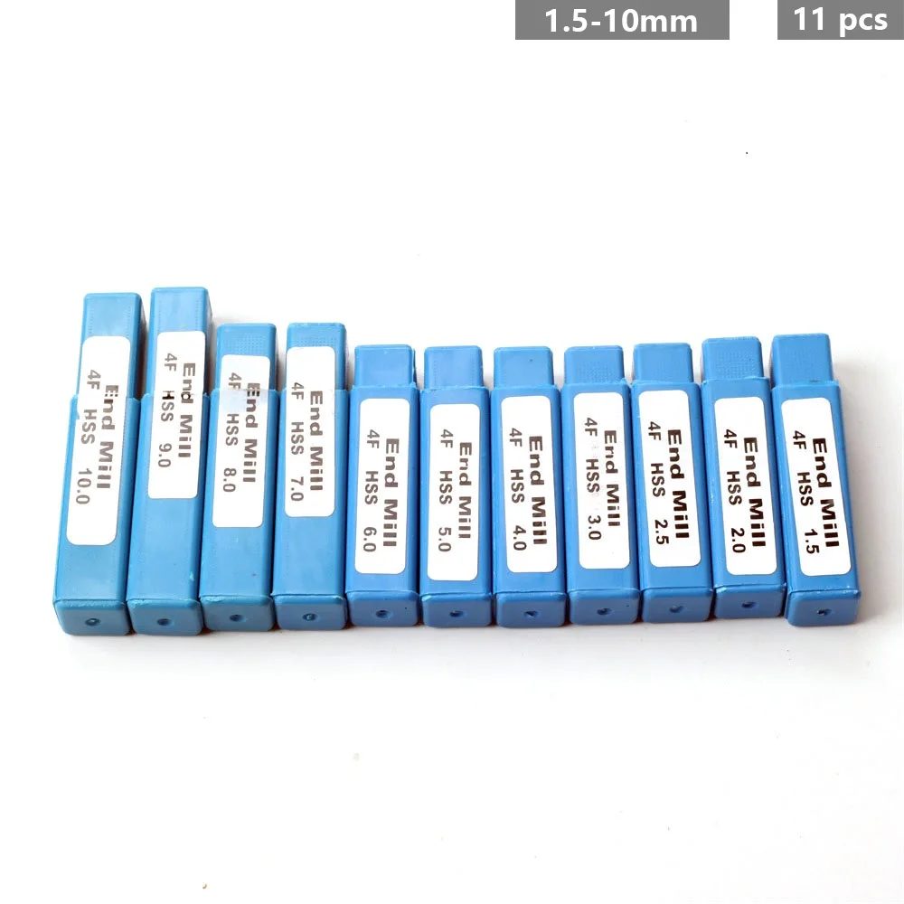 Imagem -05 - Fresas Revestidas de Titânio Hss End Mill Grupo Cnc Router Bit para Madeira Aço 4-flute 1.510 mm Pcs 11 Pcs