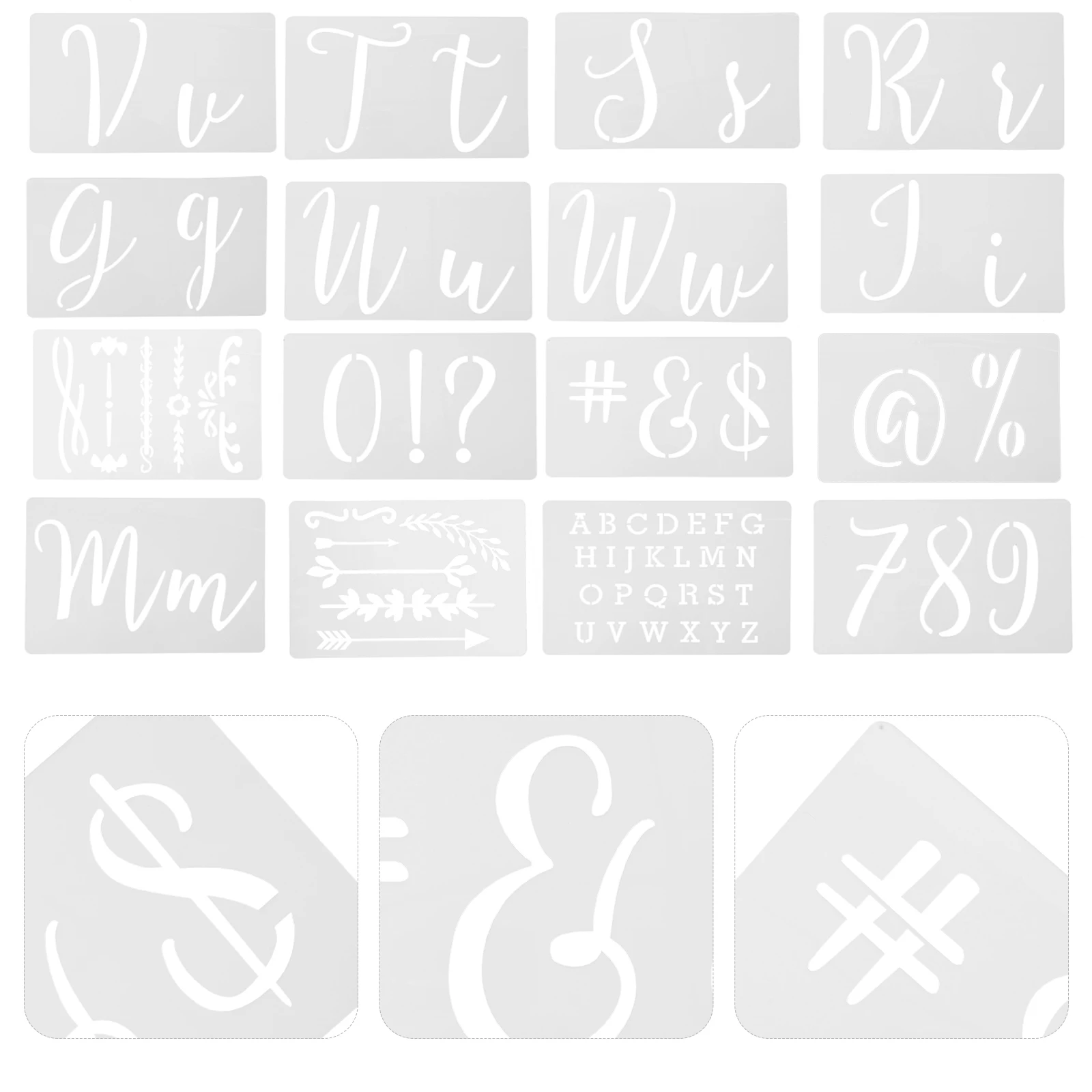 

English Letters Painting Stencils Alphabet Stencils For Wood Crafts Reusable Letter Templates Diy Drawing Tools Wall
