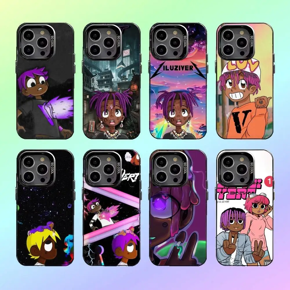 

Rapper Lil Uzi V-Vert Phone Case For iPhone17,16,15,14,13,12,11 Plus,Pro Max Colorful Silver Back Phone Case