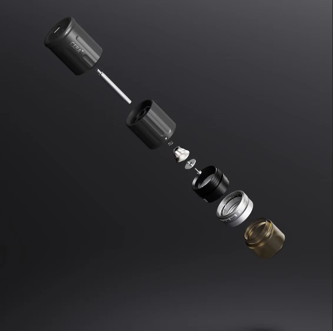 NOVO CGE03 CERA+ Moedor de Café Elétrico Portátil de Aço Inoxidável com Rebarbas para Grãos de Café Expresso