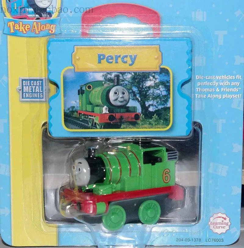 Original Genuine Thomas and Friends Take Along Series Boxed Metal Diecast Naughty Percy Train Model Toys for Boys Birthday Gift