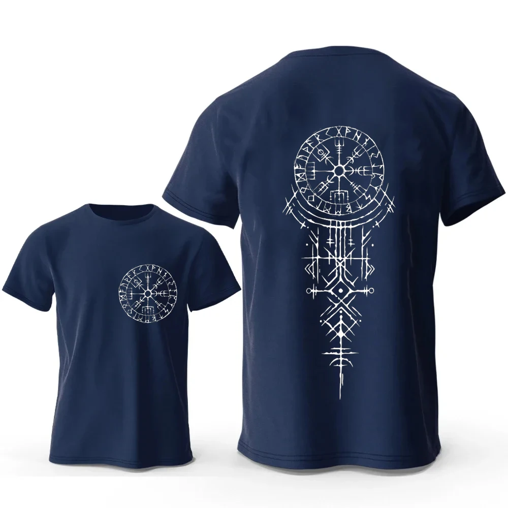 Magliette grafiche Viking Runic Compass Magliette divertenti da viaggio Magliette a maniche corte Moda Casual Harajuku T-shirt da uomo T-shirt di marca