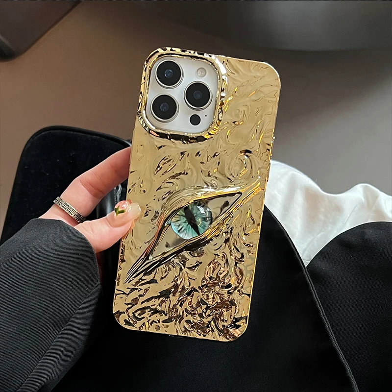 

Halloween Devil Phone Cover for IPhone 17 16 15 13 12 Pro Max 17 Air Luxury 3D Cthulhu Dark Demon Eye Phone Case Protection