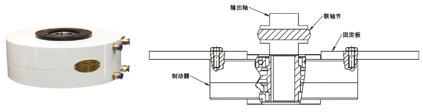 Vertical mouth support hollow magnetic powder brake tension controller hollow hole small electromagnetic powder 24V