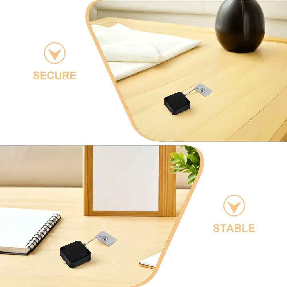 4 قطعة صندوق قفل كابل مضاد للسرقة قابل للسحب مع قفل أمان سلك فولاذي تلسكوبي تلقائي لعرض البضائع للكمبيوتر المحمول