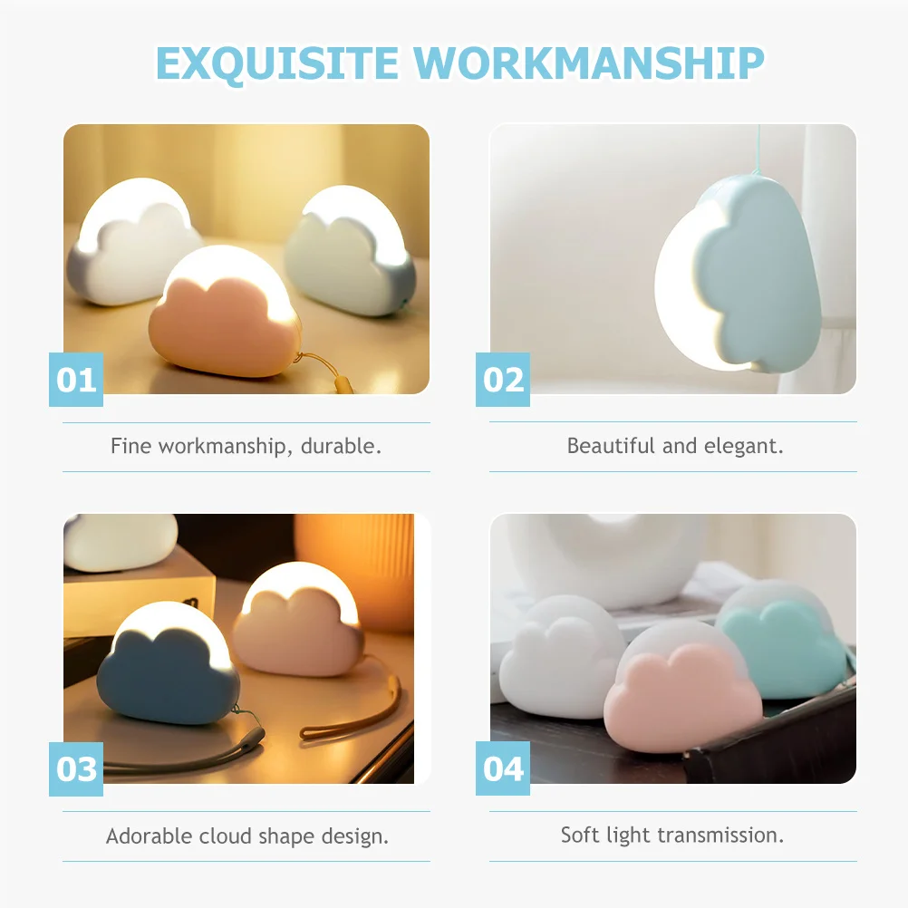 

Cloud Shape Led Night Light Rechargeable Dimmable Bed Lamp For Bedroom Kids Nursery Home Decor Table Lamp